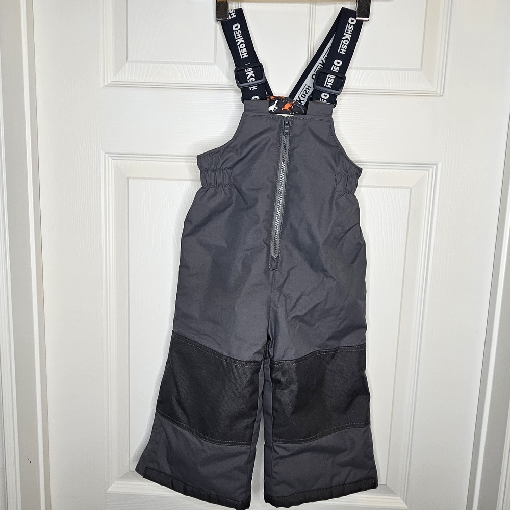 OshKosh B'gosh Snow Pants Winter Cozy Gray Black Kids Size 24M